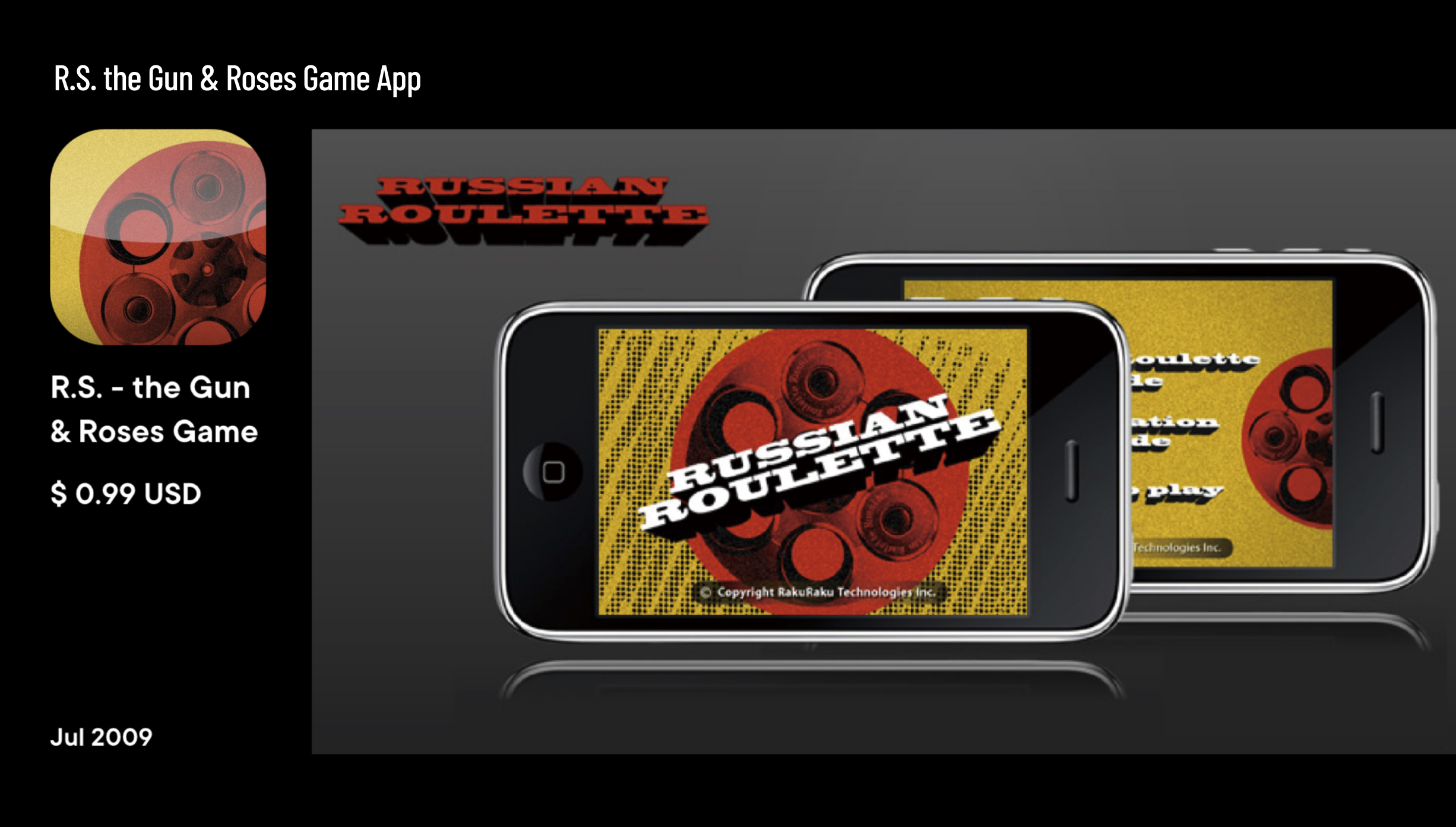 R.S. the Gun and Roses game app interface collection